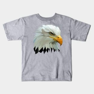 Artistic Polygon Bald Eagle Kids T-Shirt